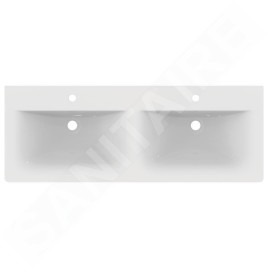 Ideal Standard Connect Air - Double vasque, 1240x460 mm, avec trop-plein, blanc E027301