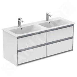 Ideal Standard Connect Air - Double vasque, 1240x460 mm, avec trop-plein, blanc E027301