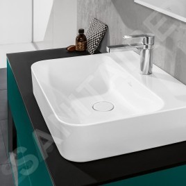 Villeroy & Boch Finion - Vasque avec trop-plein dissimulé, 600x470 mm, avec CeramicPlus, blanc alpin 41686CR1