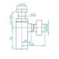Jika Cubito - Siphon de lavabo, chrome/laiton H3747300040001 Jika Cubito - Siphon de lavabo, chrome/laiton H3747300040001