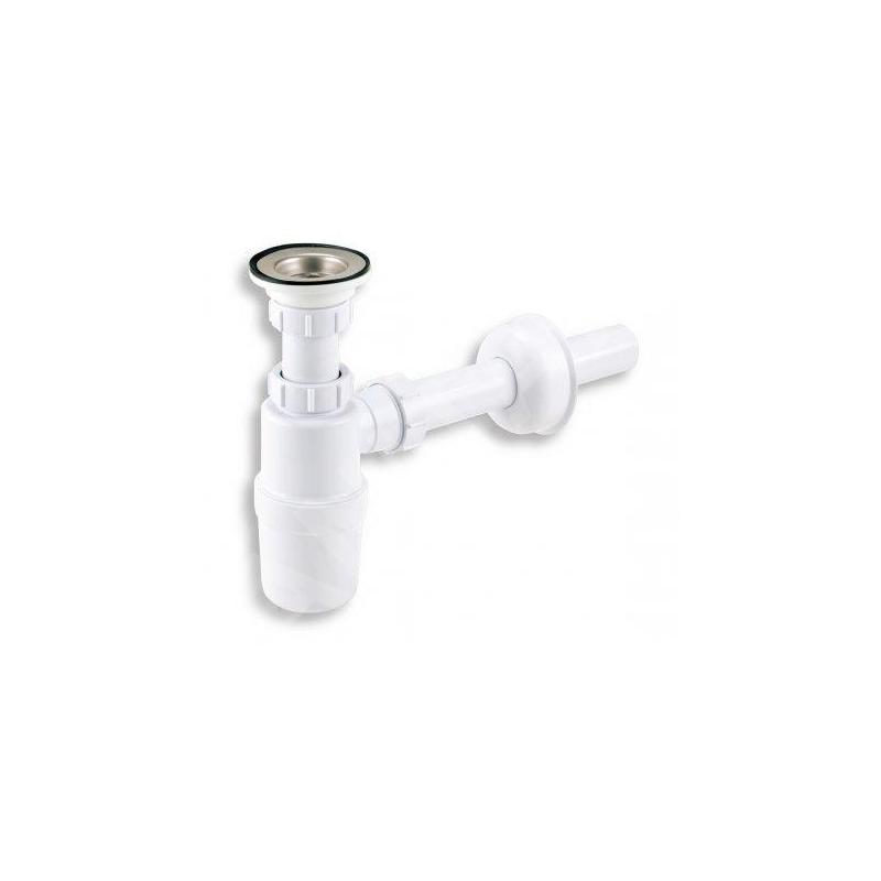 Novaservis Siphons - Siphon d'évier avec cuve en acier inoxydable 411,P