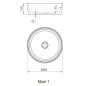 Ravak Moon - Vasque, diamètre 400 mm, blanc XJN01300000 Ravak Moon - Vasque, diamètre 400 mm, blanc XJN01300000