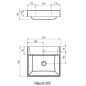 Ravak Natural - Lavabo 500x450 mm, sans trop-plein, avec trou pour robinet, blanc XJO01250000 Ravak Natural - Lavabo 500x450 mm, sans trop-plein, avec trou pour robinet, blanc XJO01250000