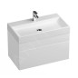 Ravak Natural - Lavabo 800x450 mm, sans trop-plein, trou pour robinet, blanc XJO01280000 Ravak Natural - Lavabo 800x450 mm, sans trop-plein, trou pour robinet, blanc XJO01280000