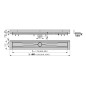 Alcadrain Douchegoten - Receveur de douche modulaire mural 750 mm, acier inoxydable APZ23-750 Alcadrain Douchegoten - Receveur de douche modulaire mural 750 mm, acier inoxydable APZ23-750
