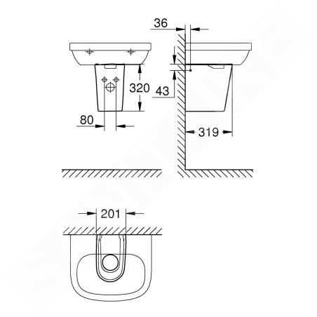 Grohe Essence - Cache-siphon pour lavabo, blanc alpin 39570000