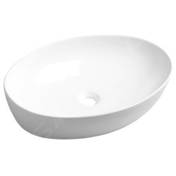 Sapho Lavabos - Lavabo Pera 625x420 mm, sans trou pour robinet, sans trop-plein, blanc AR457