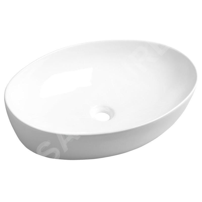 Sapho Lavabos - Lavabo Pera 625x420 mm, sans trou pour robinet, sans trop-plein, blanc AR457 Sapho Lavabos - Lavabo Pera 625x420 mm, sans trou pour robinet, sans trop-plein, blanc AR457