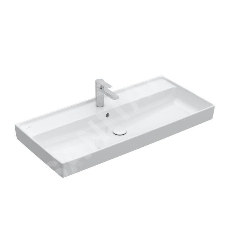 Villeroy & Boch Collaro - Meuble lavabo 1000x470 mm, avec trop-plein, trou de robinetterie, CeramicPlus, blanc alpin 4A33A5R1 Villeroy & Boch Collaro - Meuble lavabo 1000x470 mm, avec trop-plein, trou de robinetterie, CeramicPlus, blanc alpin 4A33A5R1
