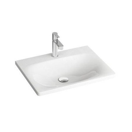 Ravak Balance - Lavabo 500x465 mm, avec 1 trou pour robinetterie, blanc XJX01250000
