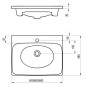 Ravak Balance - Lavabo 500x465 mm, avec 1 trou pour robinetterie, blanc XJX01250000 Ravak Balance - Lavabo 500x465 mm, avec 1 trou pour robinetterie, blanc XJX01250000
