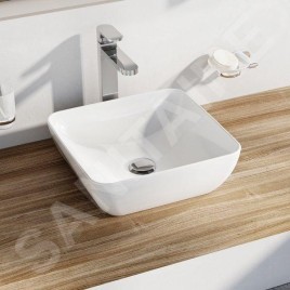 Ravak UNI - Lavabo à poser Uni 380 S Slim, 380x380 mm, blanc XJX01138001