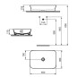 Ideal Standard Ipalyss - Lavabo à poser, 550x380 mm, sans trop-plein, blanc mat E2076V1 Ideal Standard Ipalyss - Lavabo à poser, 550x380 mm, sans trop-plein, blanc mat E2076V1