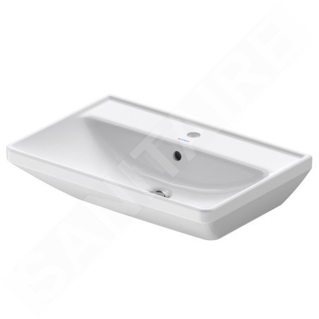 Duravit D-Neo - Lavabo 650x440 mm, 1 trou pour robinetterie, blanc 2366650000