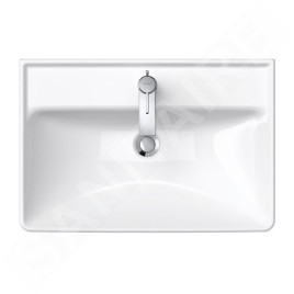 Duravit D-Neo - Lavabo 650x440 mm, 1 trou pour robinetterie, blanc 2366650000