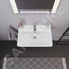 Duravit D-Neo - Lavabo 650x440 mm, 1 trou pour robinetterie, blanc 2366650000