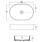 Sapho Infinity - Lavabo à poser, 550x360 mm, sans trop-plein, noir mat 10NF65055-2N Sapho Infinity - Lavabo à poser, 550x360 mm, sans trop-plein, noir mat 10NF65055-2N