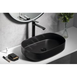 Sapho Infinity - Lavabo à poser, 550x360 mm, sans trop-plein, noir mat 10NF65055-2N