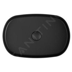 Sapho Infinity - Lavabo à poser, 550x360 mm, sans trop-plein, noir mat 10NF65055-2N