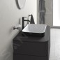 Duravit Happy D.2 Plus - Vasque à poser, 600x400 mm, sans trop-plein, WonderGliss, blanc / anthracite mat 23596061001 Duravit Happy D.2 Plus - Vasque à poser, 600x400 mm, sans trop-plein, WonderGliss, blanc / anthracite mat 23596061001