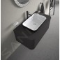 Duravit Happy D.2 Plus - Vasque à poser, 600x400 mm, sans trop-plein, WonderGliss, blanc / anthracite mat 23596061001 Duravit Happy D.2 Plus - Vasque à poser, 600x400 mm, sans trop-plein, WonderGliss, blanc / anthracite mat 23596061001