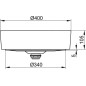 Keuco Stageline - Vasque, diamètre 400 mm, sans trop-plein, blanc 32880310400 Keuco Stageline - Vasque, diamètre 400 mm, sans trop-plein, blanc 32880310400