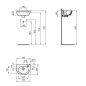 Ideal Standard Eurovit - Lave-mains 350x260 mm, avec trop-plein, trou pour robinetterie à droite, blanc E871601