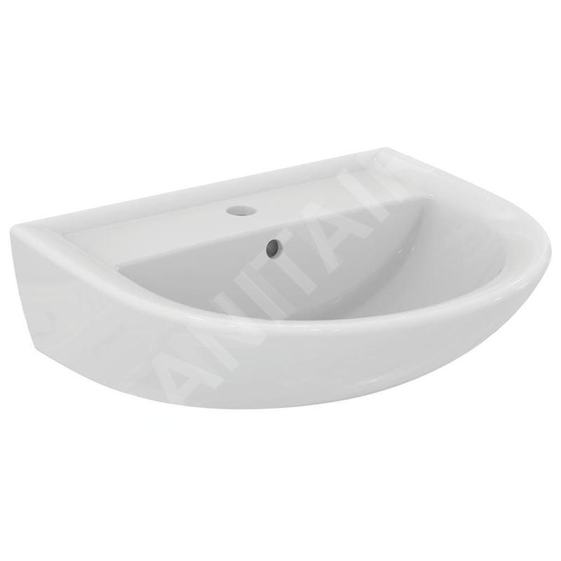Ideal Standard Eurovit - Lavabo 550x460 mm, avec trop-plein, trou pour robinetterie, blanc W332601 Ideal Standard Eurovit - Lavabo 550x460 mm, avec trop-plein, trou pour robinetterie, blanc W332601