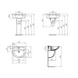 Ideal Standard Eurovit - Lavabo 550x460 mm, avec trop-plein, trou pour robinetterie, blanc W332601 Ideal Standard Eurovit - Lavabo 550x460 mm, avec trop-plein, trou pour robinetterie, blanc W332601