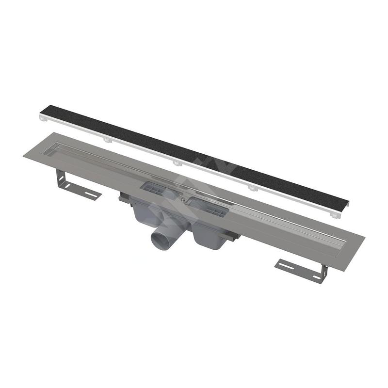 Alcadrain Douchegoten - Caniveau de douche Marble 1050 mm, avec grille pour insertion de carreaux, inox APZ15-1050