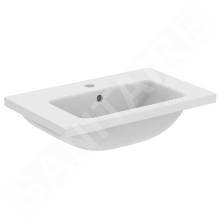Ideal Standard i.Life S - Meuble-lavabo 610x385x180 mm, avec trop-plein, trou pour robinetterie, blanc T459001
