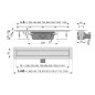 Alcadrain Douchegoten - Caniveau de douche Marble 1050 mm, avec grille pour insertion de carreaux, inox APZ15-1050