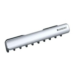 Geberit ONE - Couvercle de vidage pour lavabos avec sortie horizontale, insert de crête, blanc alpin 245.451.11.1