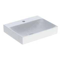 Geberit ONE - Lavabo 500x400x140 mm, sans trop-plein, avec trou pour robinetterie, KeraTect, blanc 505.020.01.6