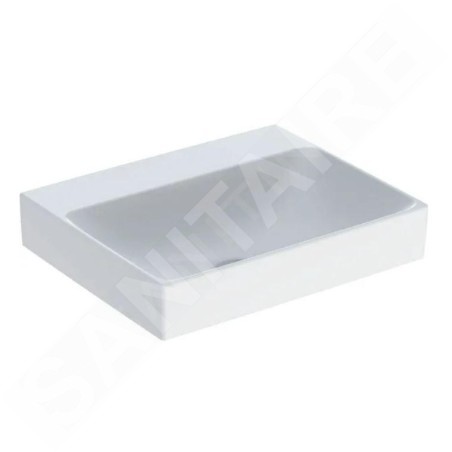 Geberit ONE - Lavabo à poser 500x400x140 mm, sans trop-plein, sans trou pour robinetterie, KeraTect, blanc 505.031.01.6