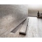 Alcadrain Douchegoten - Caniveau de douche Marble 1050 mm, avec grille pour insertion de carreaux, inox APZ15-1050