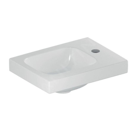 Geberit iCon - Lave-mains 380x280x130 mm, sans trop-plein, trou pour robinetterie à droite, blanc 501.830.00.1