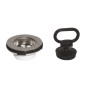 Bruckner Accessoires - Sortie de lavabo et bouchon 5/4", acier inoxydable 151.119.0