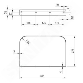 Ravak Yard - Console pour lavabo pour lavabo Yard 800, inox X01788