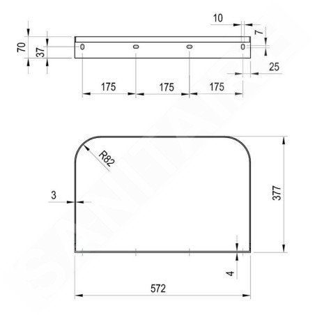 Ravak Yard - Console pour lavabo pour lavabo Yard 800, inox X01788