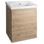 Aqualine Sava - Lavabo 600x460 mm, avec trop-plein, trou pour robinet, blanc 2060 Aqualine Sava - Lavabo 600x460 mm, avec trop-plein, trou pour robinet, blanc 2060