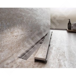 Alcadrain Douchegoten - Receveur de douche Marble Low 1050 mm, avec grille pour l'insertion de carreaux, acier inoxydable