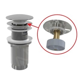 Alcadrain Accessoires - Bonde de lavabo, Click Clack, chrome A392C