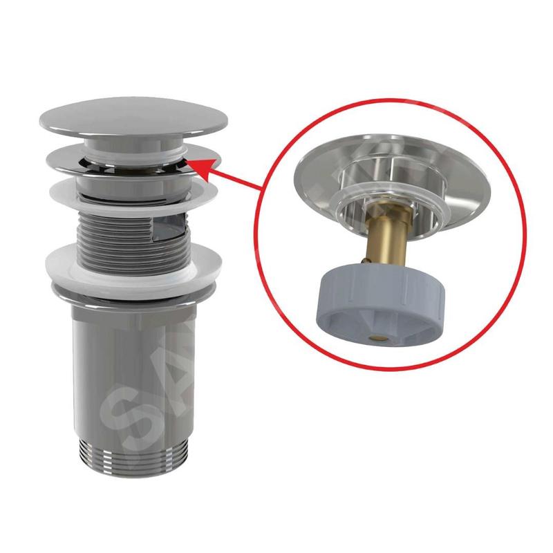 Alcadrain Accessoires - Bonde de lavabo, Click Clack, chrome A392C Alcadrain Accessoires - Bonde de lavabo, Click Clack, chrome A392C