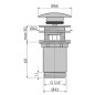 Alcadrain Accessoires - Bonde de lavabo, Click Clack, chrome A392C Alcadrain Accessoires - Bonde de lavabo, Click Clack, chrome A392C