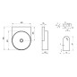 Ravak Yard - Lavabo 405x500 mm, sans trop-plein, sans trou pour robinet, blanc XJX01040000 Ravak Yard - Lavabo 405x500 mm, sans trop-plein, sans trou pour robinet, blanc XJX01040000