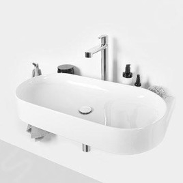 Ravak Yard - Lavabo 605x500 mm, sans trop-plein, sans trou pour robinet, blanc XJX01060000