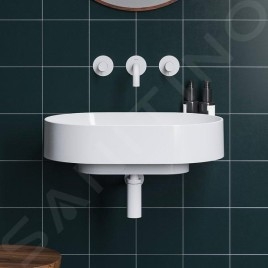 Ravak Yard - Lavabo 605x500 mm, sans trop-plein, sans trou pour robinet, blanc XJX01060000