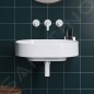 Ravak Yard - Lavabo 605x500 mm, sans trop-plein, sans trou pour robinet, blanc XJX01060000