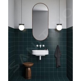 Ravak Yard - Lavabo 605x500 mm, sans trop-plein, sans trou pour robinet, blanc XJX01060000